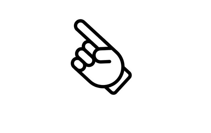 Zeigefinger in Schwarz